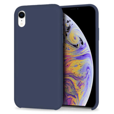 Olixar iPhone XR Soft Silicone Case – Midnight Blue