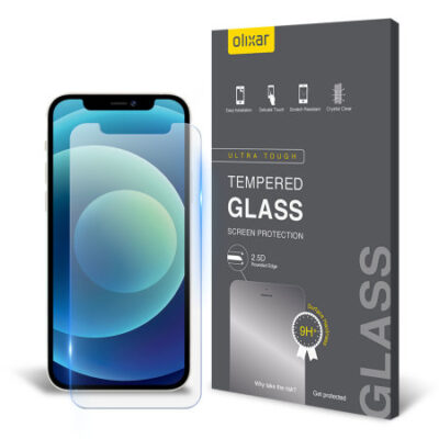 Olixar iPhone 12 Tempered Glass Screen Protector – Clear