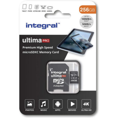 Integral 256GB Micro SDXC High-Speed Memory Card – Class 10
