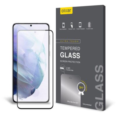 Olixar Samsung Galaxy S21 Tempered GlassScreen Protector – For Samsung Galaxy S21