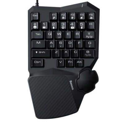 Baseus One-handed Gaming Keyboard With LED Lights – Black