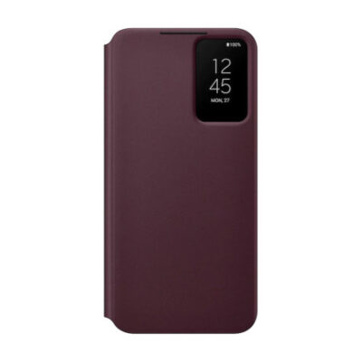 Official Samsung Smart View Flip Burgundy Case – For Samsung Galaxy S22 Plus