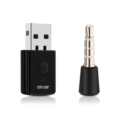 Olixar Wireless USB To 3.5mm Bluetooth Dongle For Gaming Headsets – Black