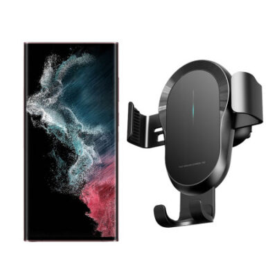 Olixar 15W Black Wireless Charging Windscreen Dash And Vent Car Holder – For Samsung Galaxy S22 Ultra