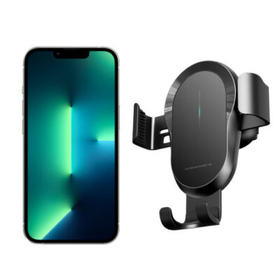 Olixar 15W Black Wireless Charging Windscreen Dash And Vent Car Holder – For Apple iPhone 13 Pro