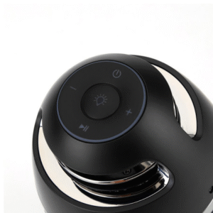 LED Flame Effect Waterproof Bluetooth Speaker Lantern - Black - Image 3