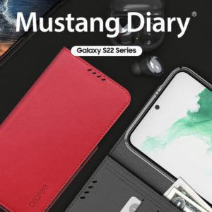 Araree Mustang Diary Wallet Grey Case - For Samsung Galaxy S22 Plus - Image 3