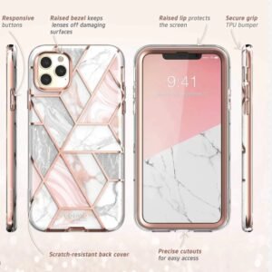 i-Blason Cosmo iPhone 11 Pro Slim Case & Screen Protector - Marble - Image 4