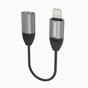 Dudao Lightning To 3.5mm Headphone Jack Adapter - Grey - Image 3