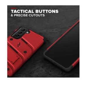 Zizo Bolt Red Tough Case & Screen Protector - For Samsung Galaxy S21 - Image 4