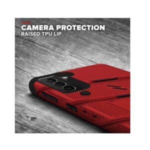 Zizo Bolt Red Tough Case & Screen Protector - For Samsung Galaxy S21 - Image 3