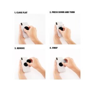 PopSocket Universal 2-in-1 Stand & Grip - Black - Image 4