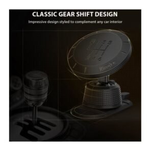 Ringke Gear Flexi Compact 360° Magnetic Car Mount Phone Holder - Black - Image 3