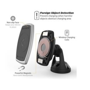 Scosche 10W MagicMount Charge Magnetic Car Phone Holder & Qi Wireless Charge - Image 3