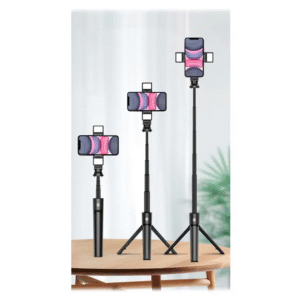 MULTIFUNCTIONAL SELFIE STICK & TRIPOD STAND K22-D - BLACK - Image 3