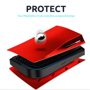 Olixar PS5 Disc Edition Faceplates Console Skin Case Cover - Red - Image 3